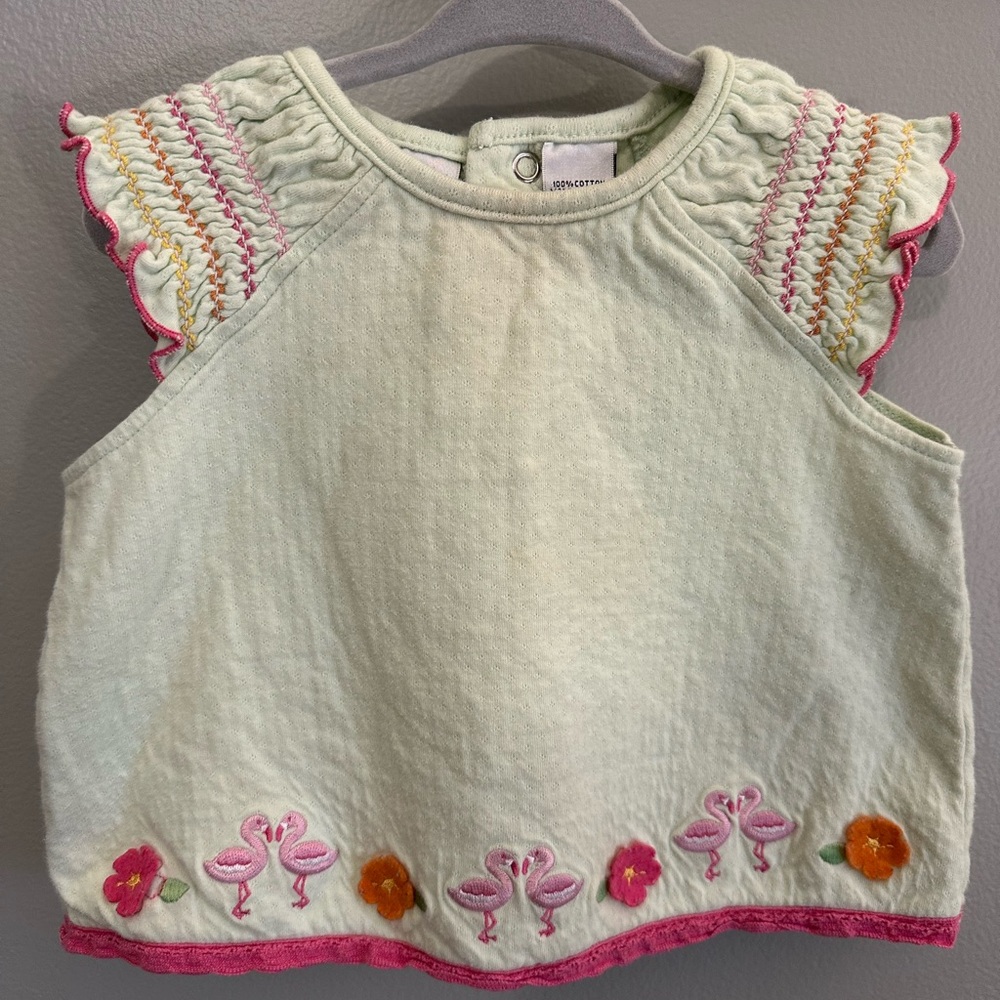 Vintage Nursery Rhyme Girls' Dress – Size 24 Months, Pastel Green
